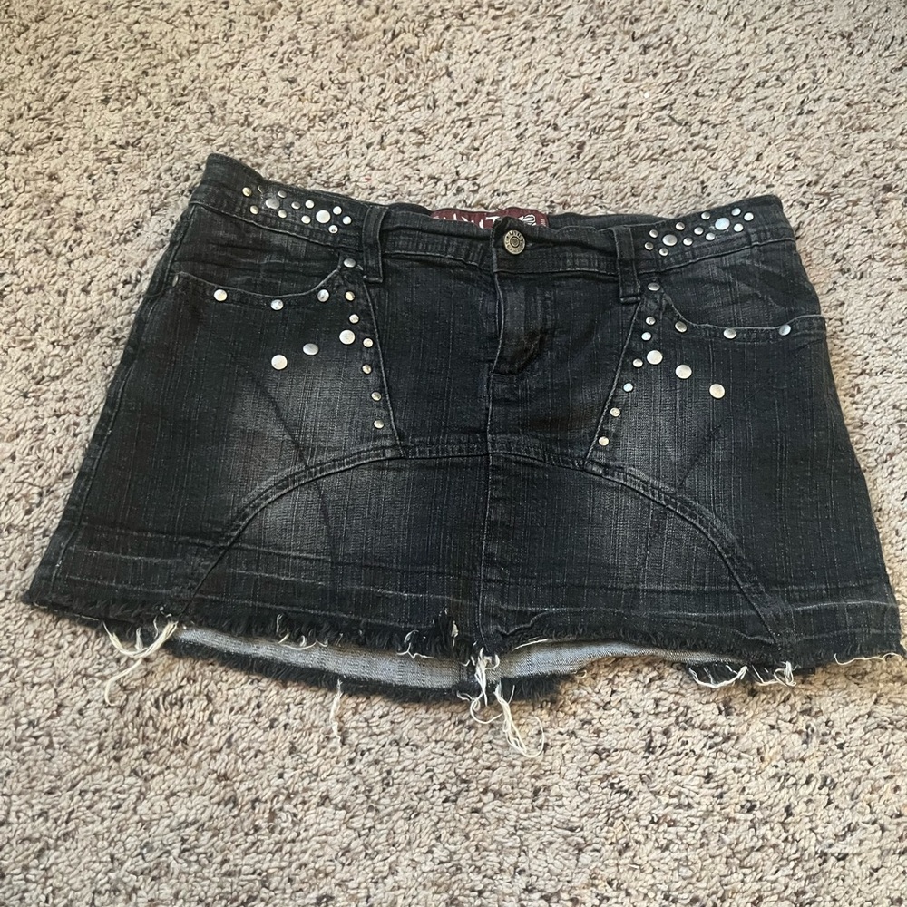 90’s denim mini skirt.